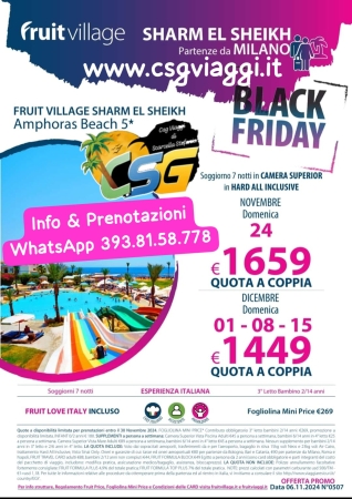 FRUIT Amphoras Beach 5 Sharm Blak Friday